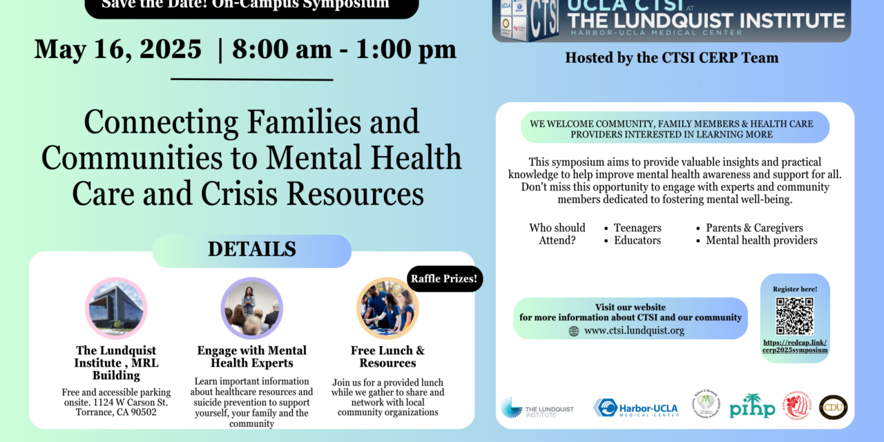 May 16 2025 Community Partnered Symposium at the Lundquist Institute for Biomedical Innovation at Harbor-UCLA Medical Center